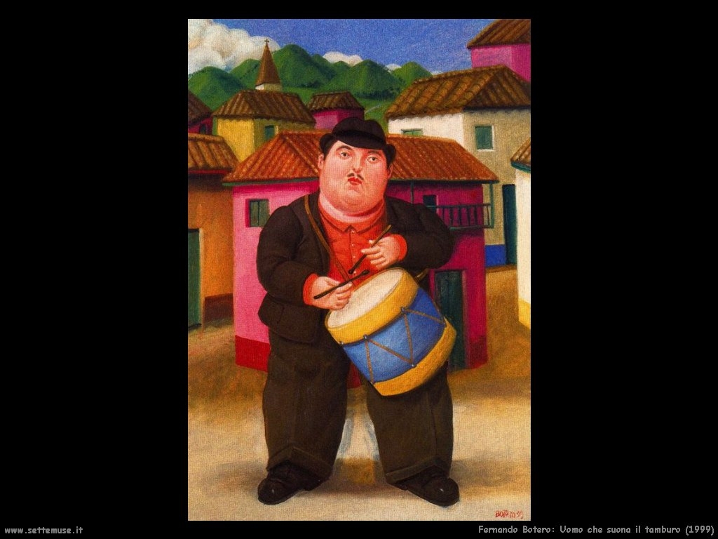 Fernando Botero, Uomo che suona il tamburo (1999)